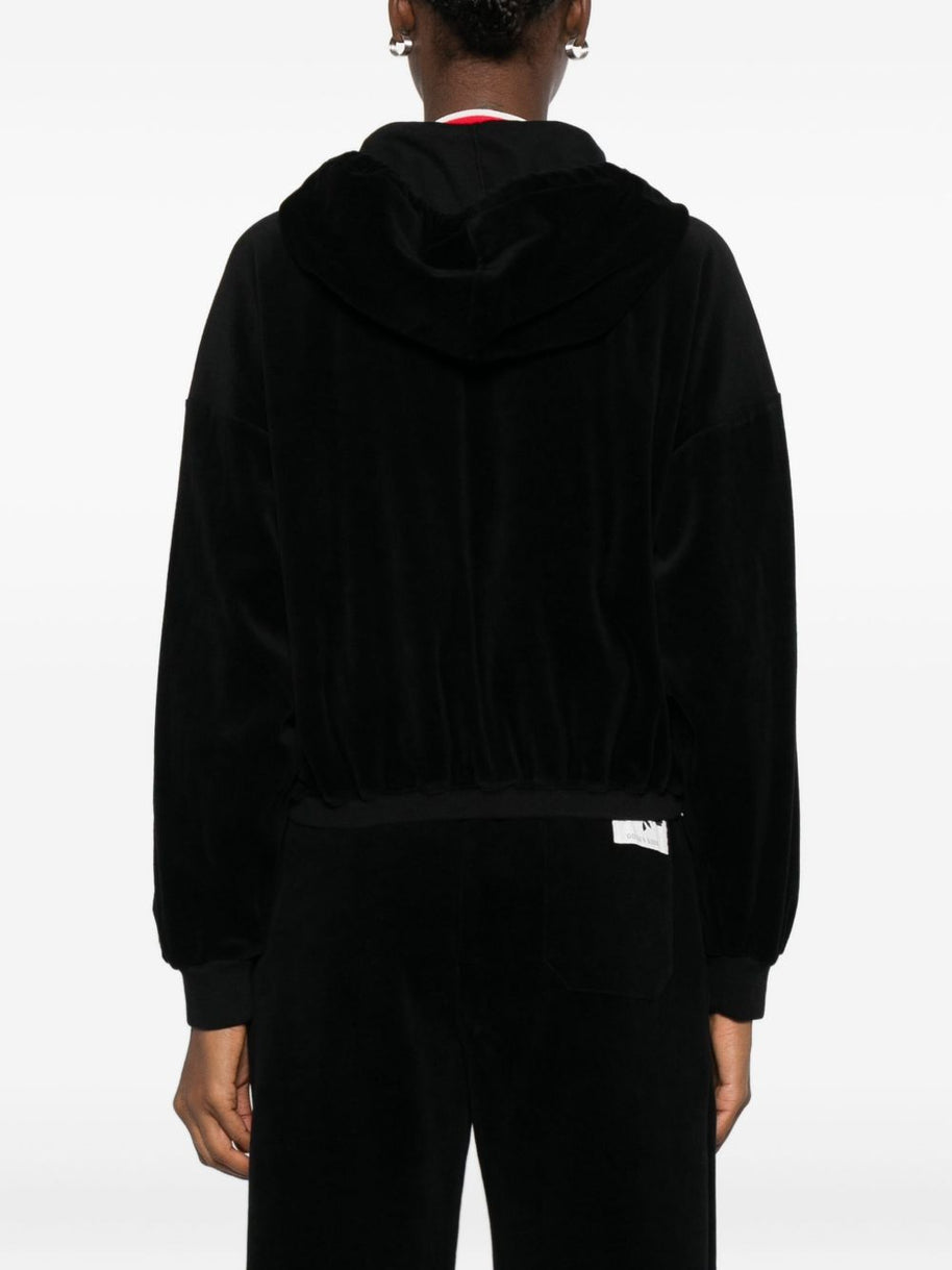 Golden Goose Cotton Cropped Hoodie - Black