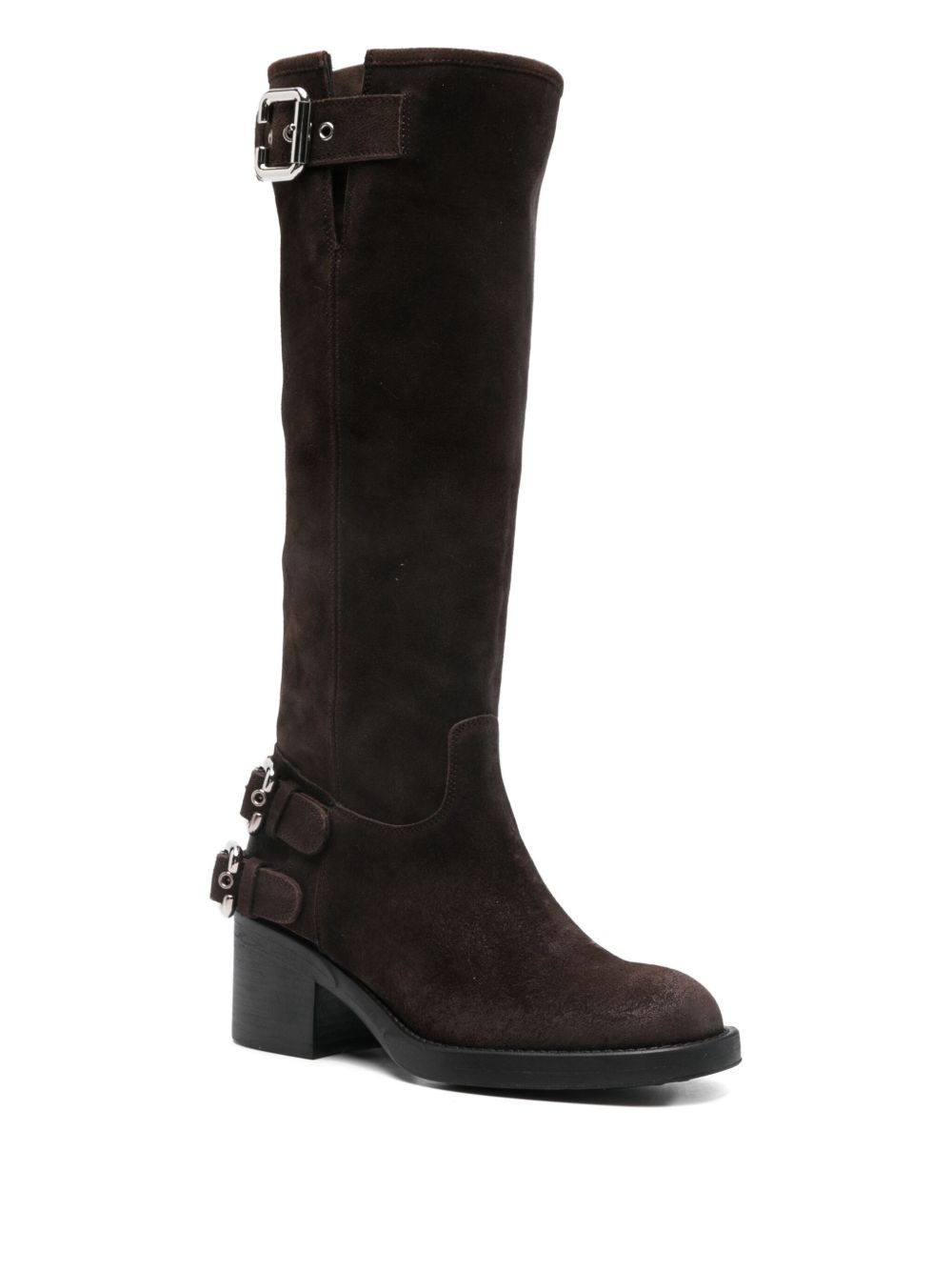 Chloé Dakota Leather Boots Brown