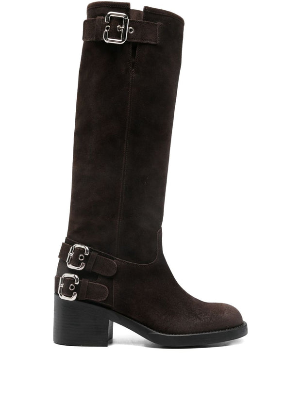 Chloé Dakota Leather Boots Brown