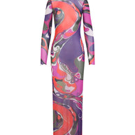 Pucci Printed Maxi Dress MultiColour
