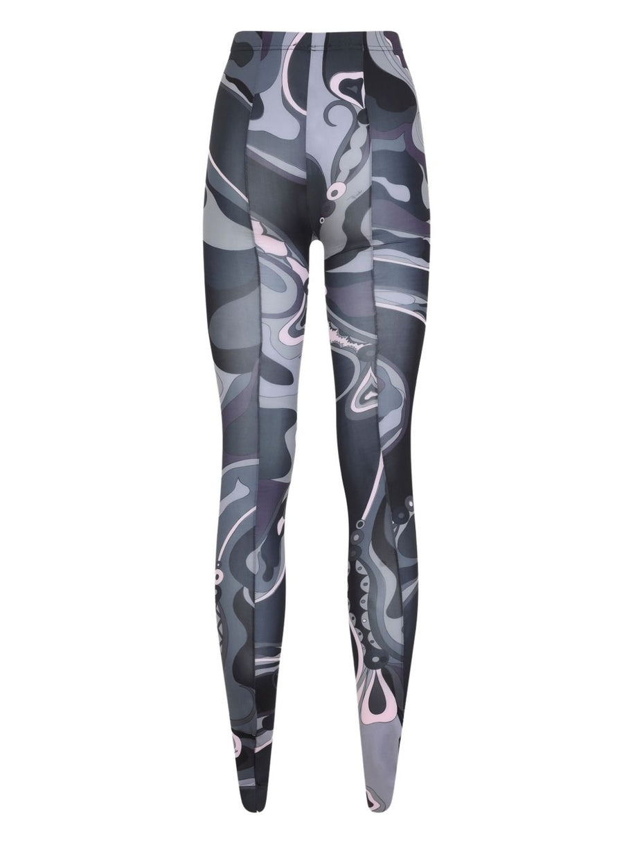 Pucci Printed Tights Black