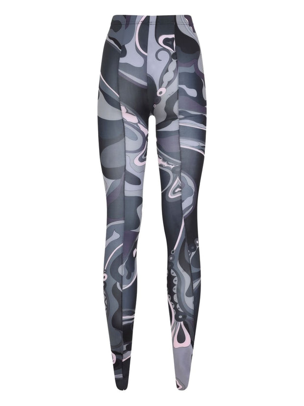Pucci Printed Tights Black