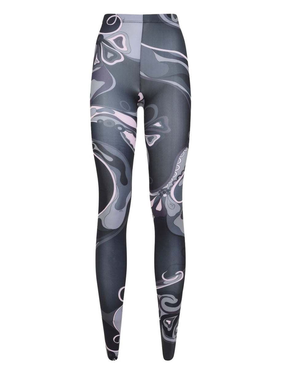 Pucci Printed Tights Black