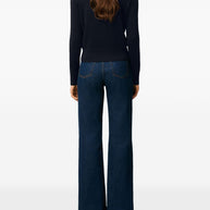 Ami Paris Ami De Coeur Wool Cardigan Blue