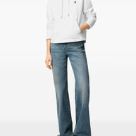 Ami Paris Ami De Coeur Cotton Hoodie White