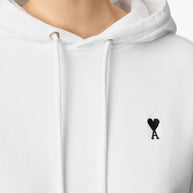 Ami Paris Ami De Coeur Cotton Hoodie White