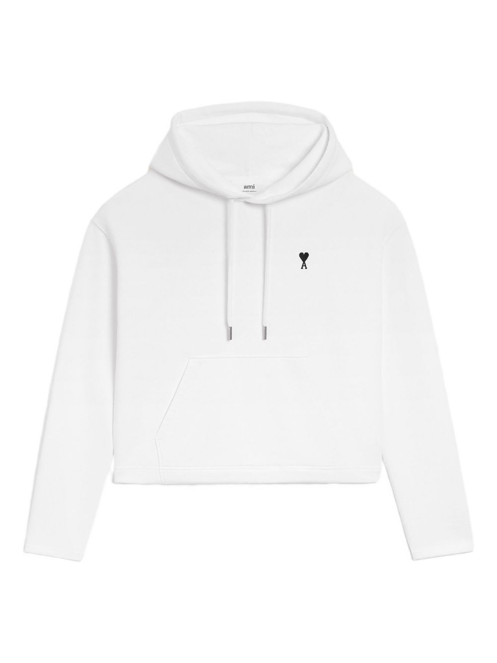 Ami Paris Ami De Coeur Cotton Hoodie White
