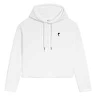 Ami Paris Ami De Coeur Cotton Hoodie White