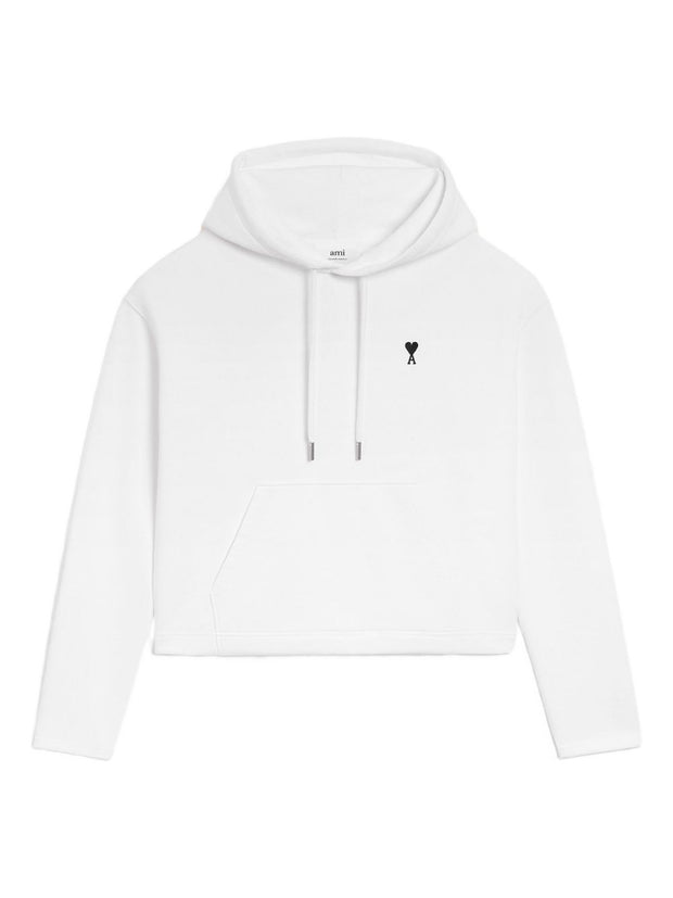 Ami Paris Ami De Coeur Cotton Hoodie White