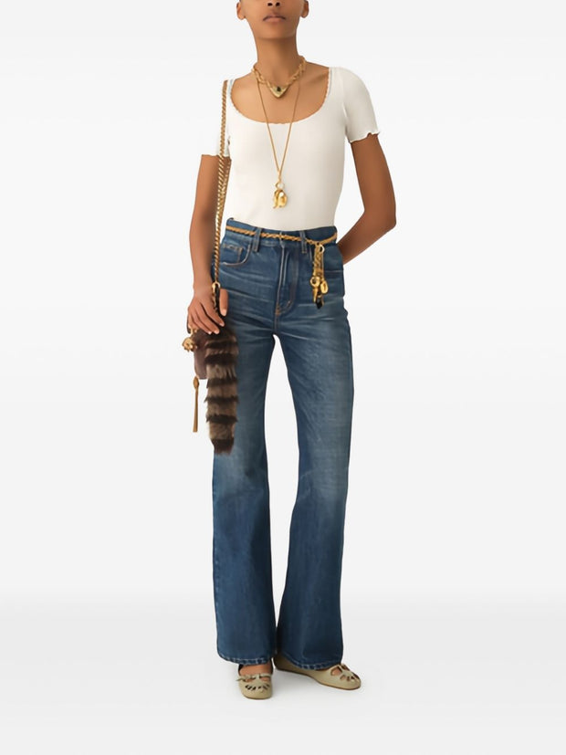 Chloé Chloè Scoop Neck Top - White