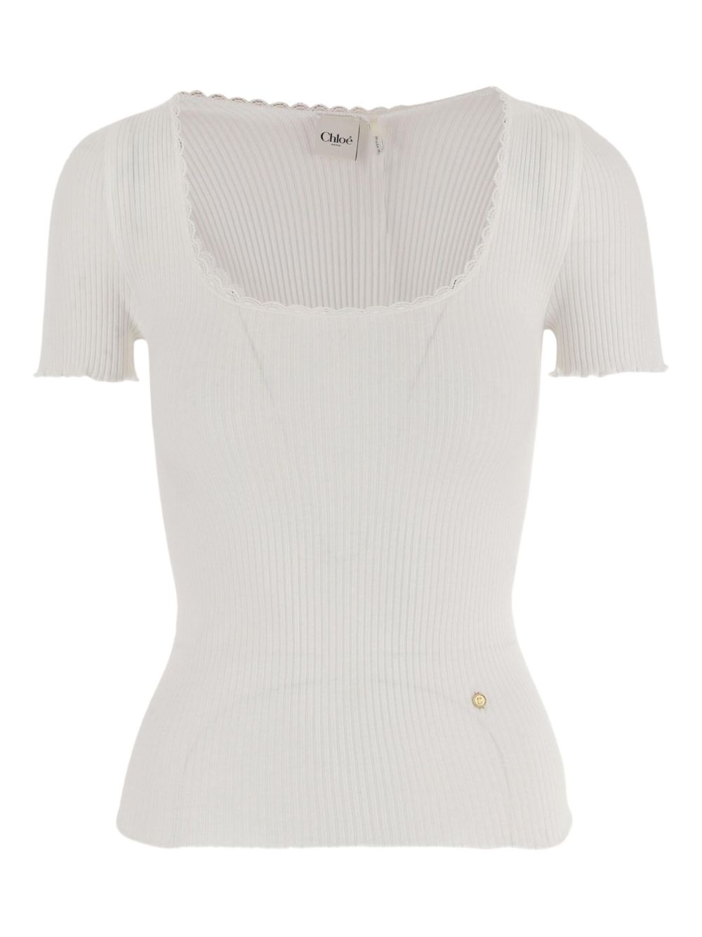 Chloé Chloè Scoop Neck Top - White