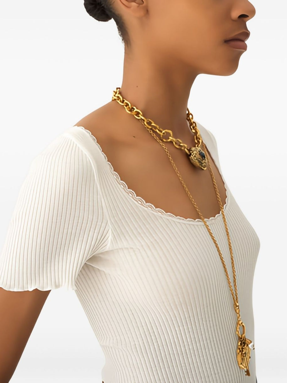 Chloé Chloè Scoop Neck Top - White