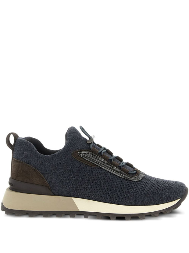 Brunello Cucinelli Wool Sneakers Black