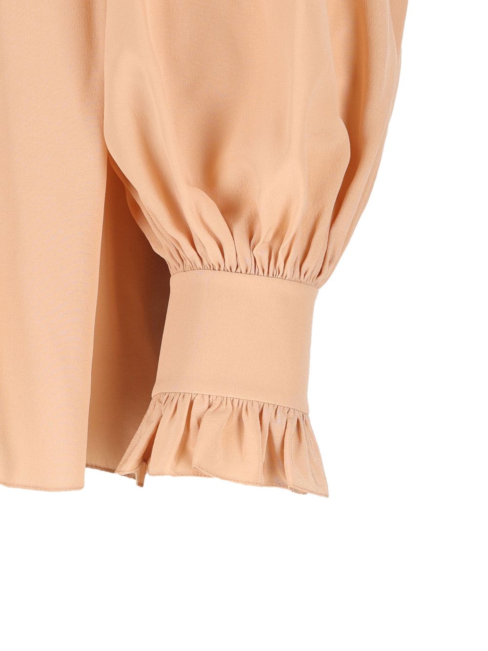 Chloé Rouched Silk Blouse Powder