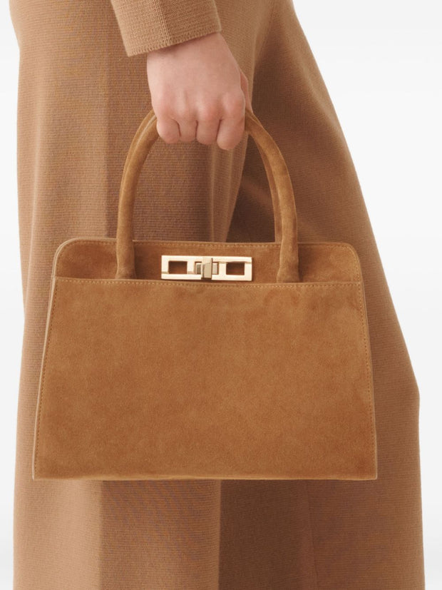 Fabiana Filippi Suede Leather Handbag - Brown