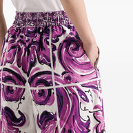 Dolce & Gabbana Maiolica Print Shorts Purple