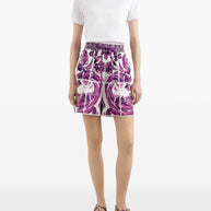 Dolce & Gabbana Maiolica Print Shorts Purple