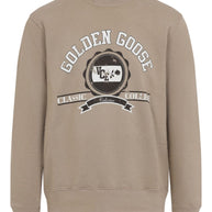 Golden Goose Logo Cotton Sweatshirt - Beige