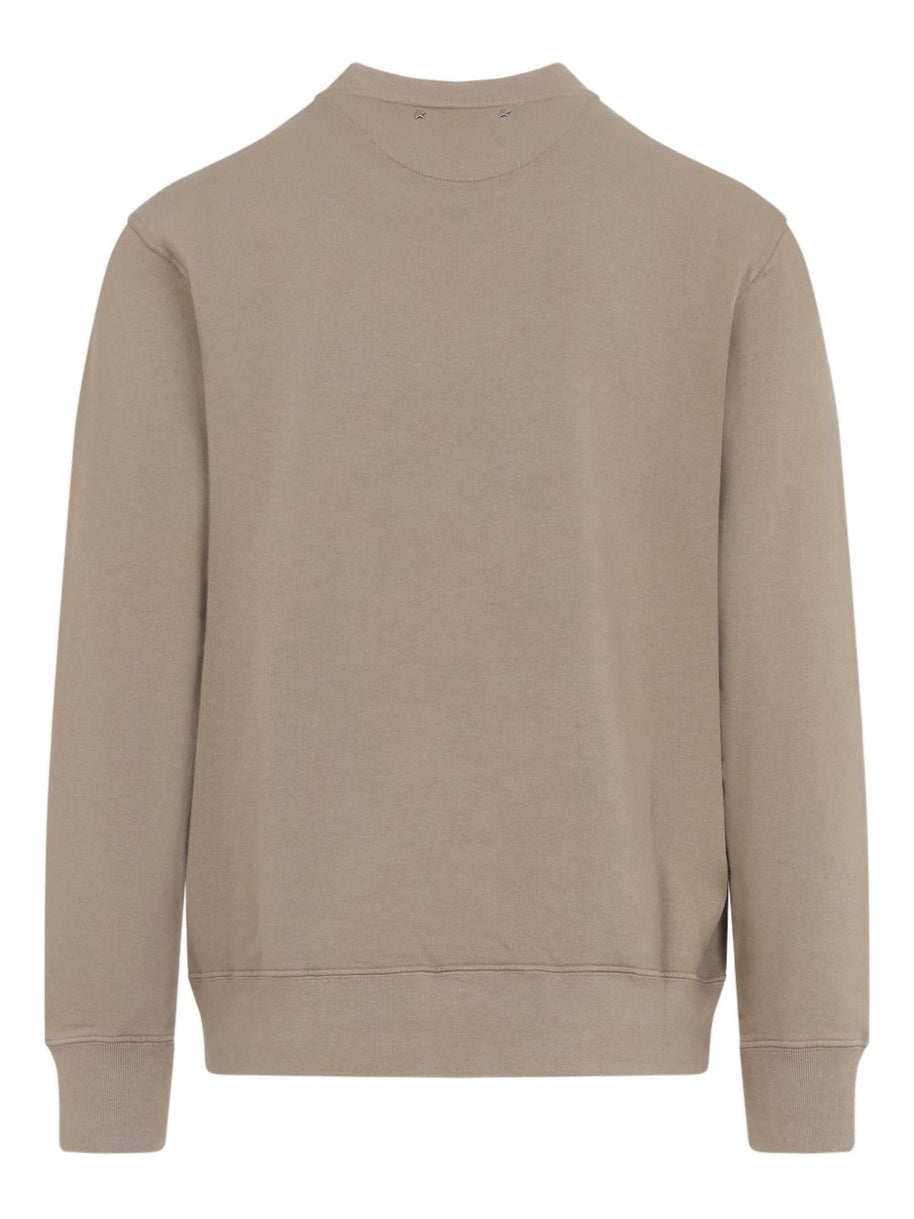 Golden Goose Logo Cotton Sweatshirt - Beige