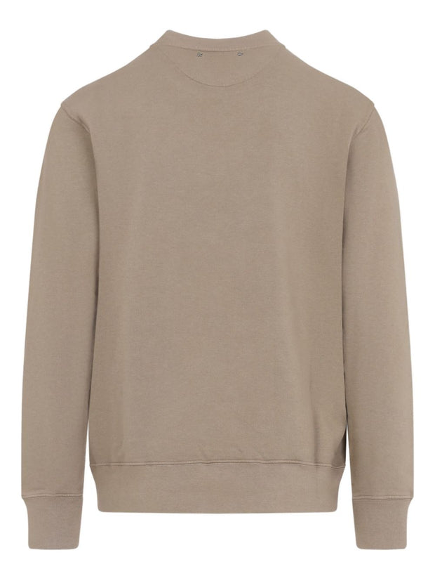 Golden Goose Logo Cotton Sweatshirt - Beige