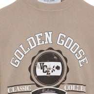 Golden Goose Logo Cotton Sweatshirt - Beige