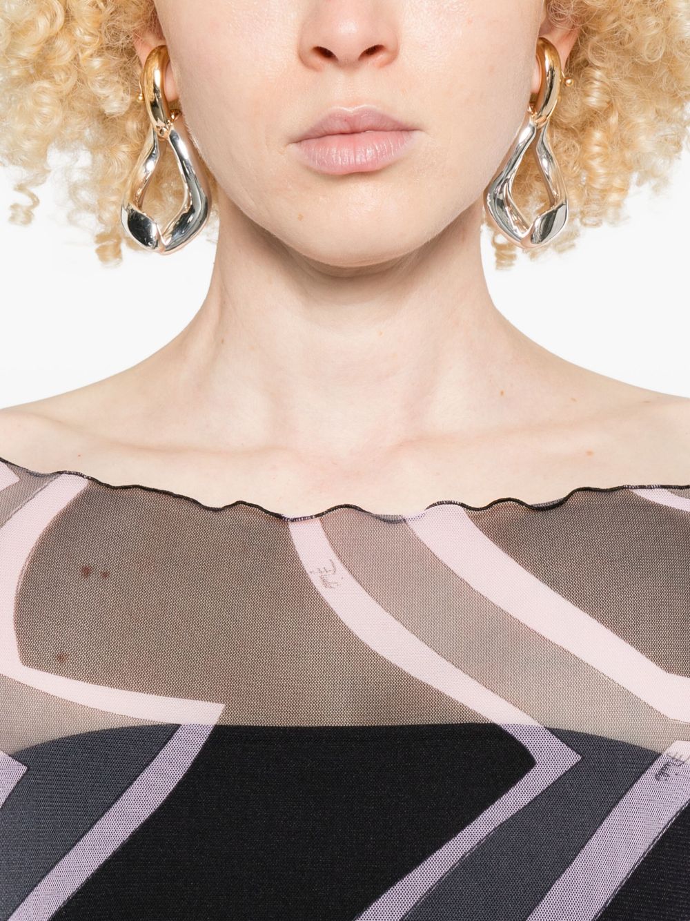 Pucci Printed Maxi Dress Black