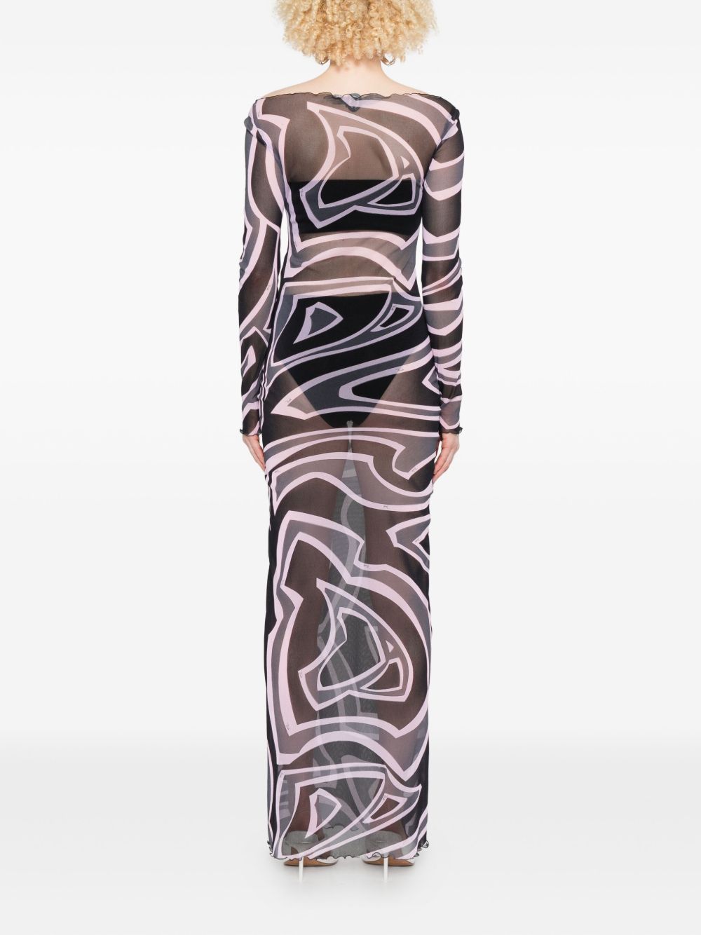 Pucci Printed Maxi Dress Black