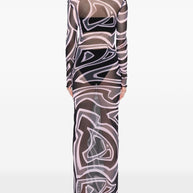 Pucci Printed Maxi Dress Black