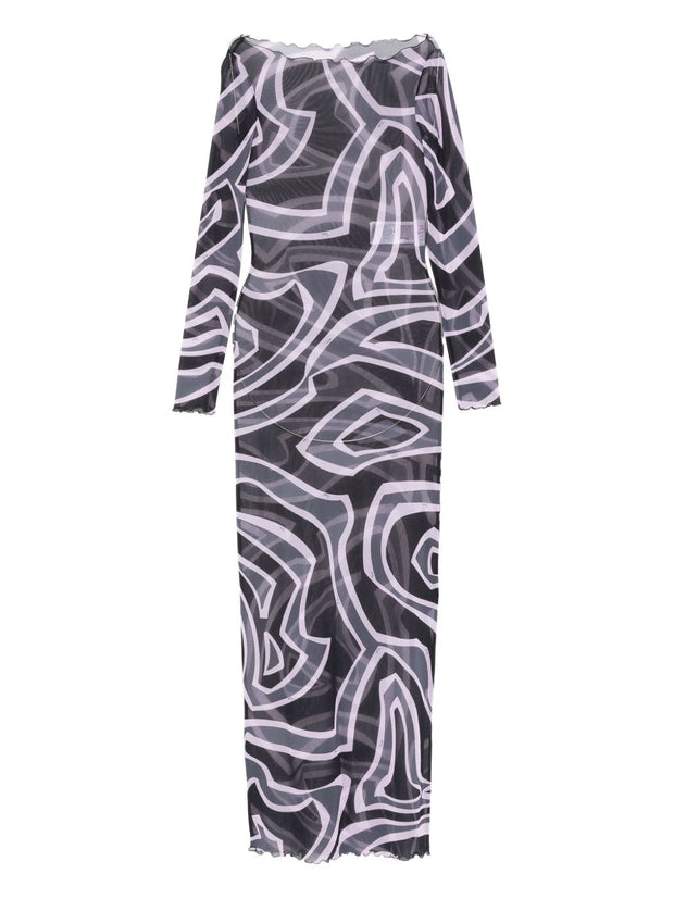 Pucci Printed Maxi Dress Black