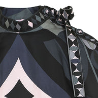 Pucci Printed Silk Maxi Dress Black