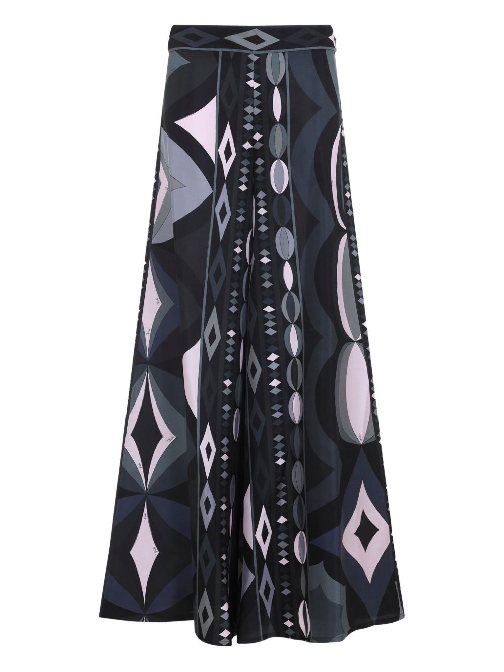 Pucci Printed Silk Trousers Black