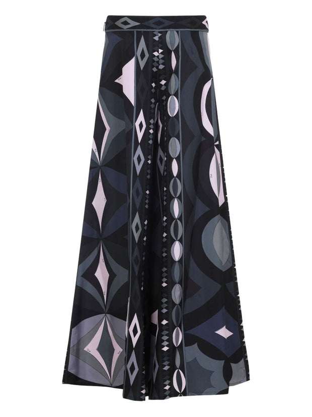 Pucci Printed Silk Trousers Black
