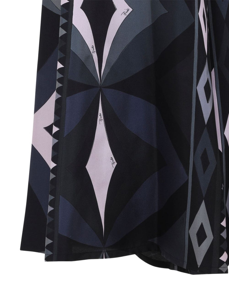 Pucci Printed Silk Trousers Black