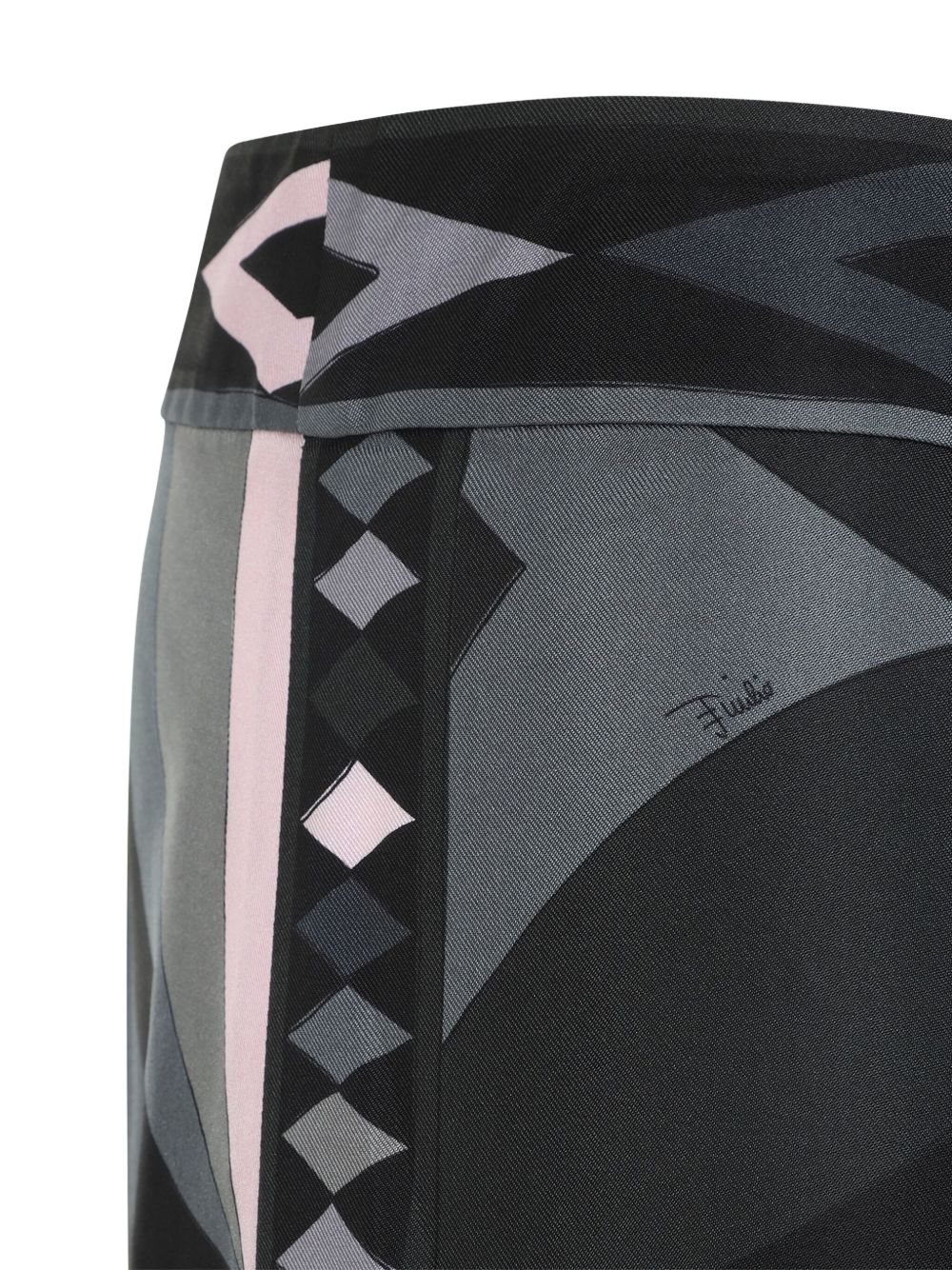Pucci Printed Silk Trousers Black