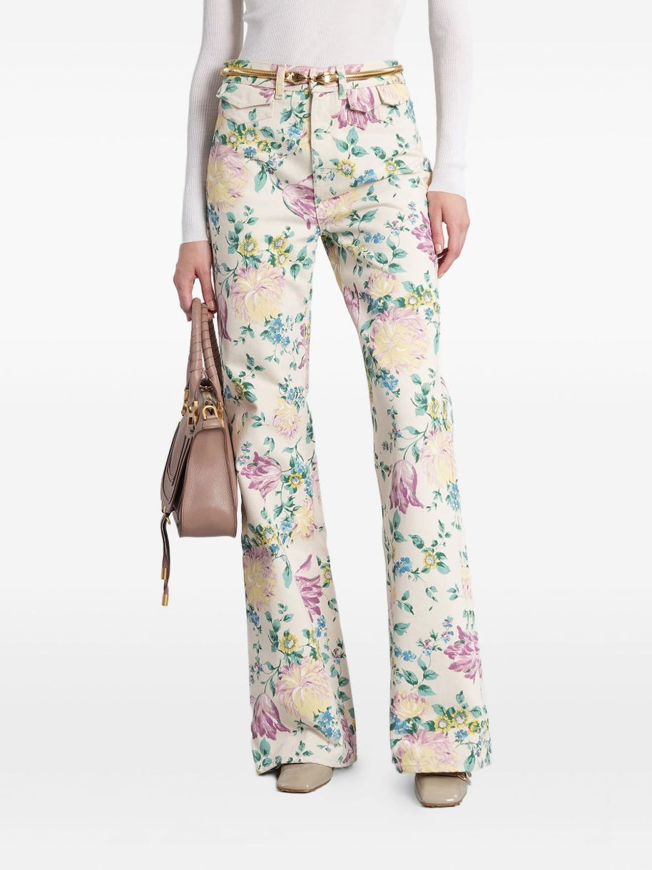 Chloé Flower Print Jeans