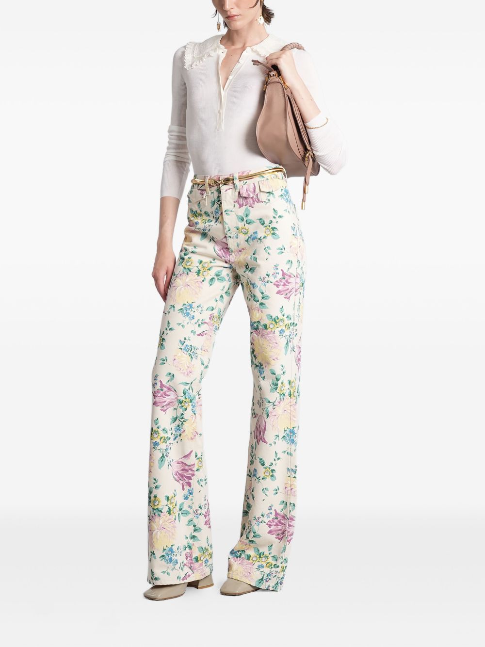 Chloé Flower Print Jeans