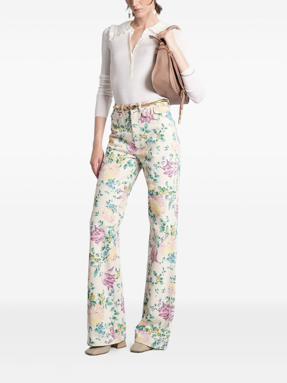 Chloé Flower Print Jeans