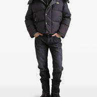 Dolce & Gabbana Nylon Short Down Jacket Grey