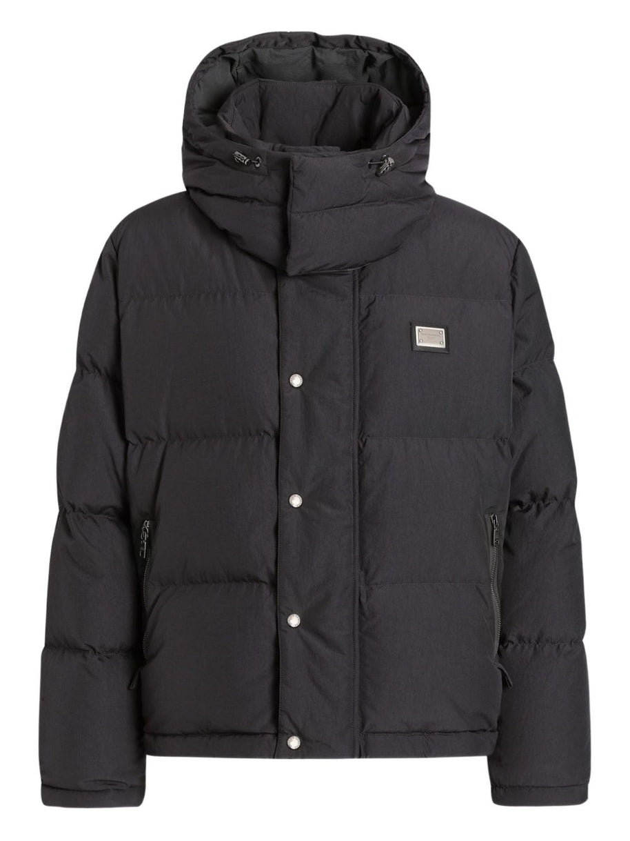Dolce & Gabbana Nylon Short Down Jacket Grey