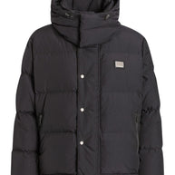 Dolce & Gabbana Nylon Short Down Jacket Grey