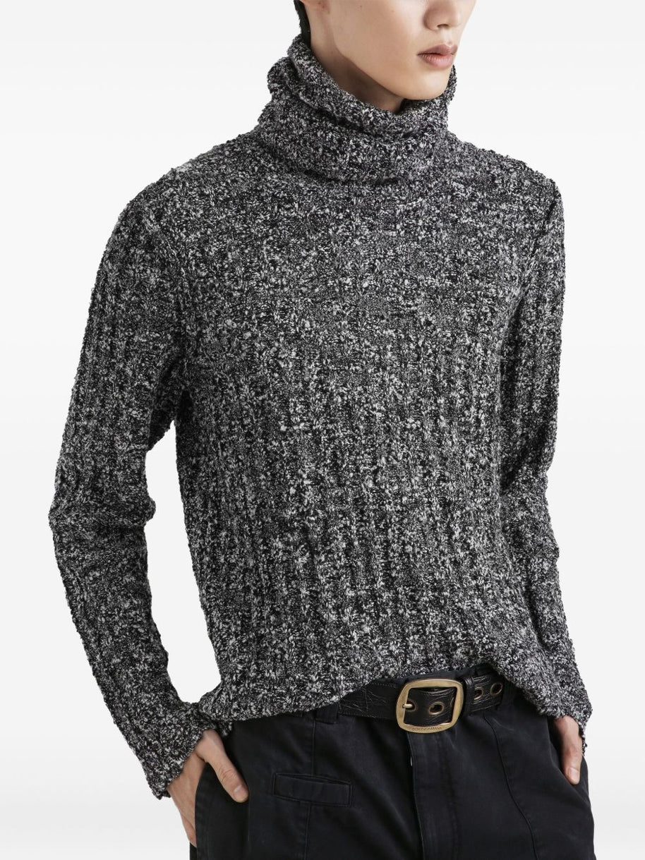 Dolce & Gabbana Wool Turtleneck Sweater White