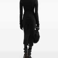 Dolce & Gabbana Wool Pencil Midi Skirt Black