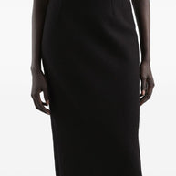 Dolce & Gabbana Wool Pencil Midi Skirt Black