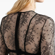 Dolce & Gabbana Embroidered Bodysuit Top Black