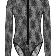 Dolce & Gabbana Embroidered Bodysuit Top Black