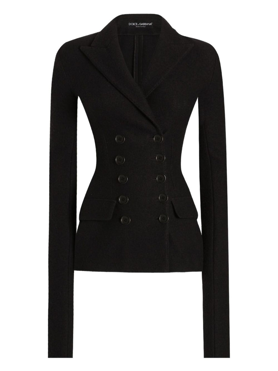 Dolce & Gabbana Wool Blazer Jacket Black