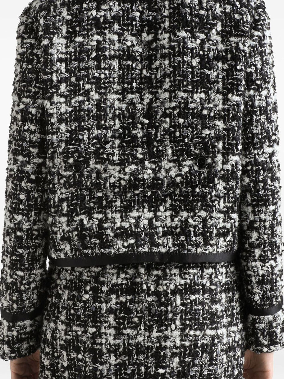 Dolce & Gabbana Wool Blend Tweed Jacket Grey