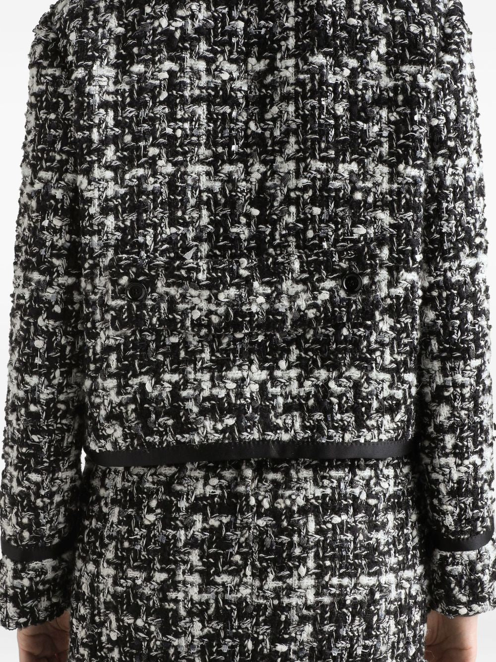 Dolce & Gabbana Wool Blend Tweed Jacket Grey