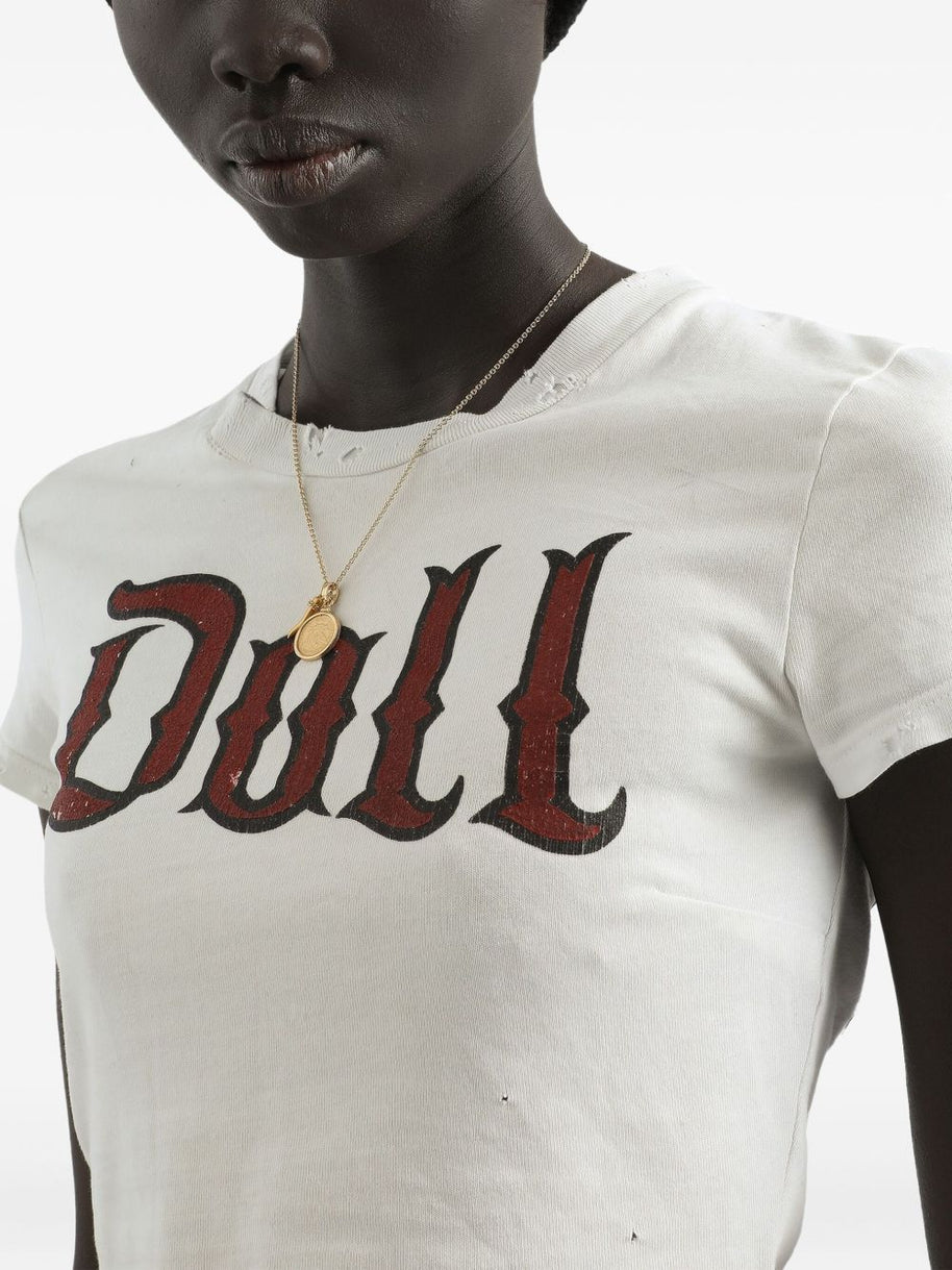 Dolce & Gabbana Printed Cotton T-shirt White