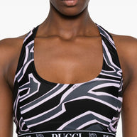 Pucci Printed Sports Bra - Black